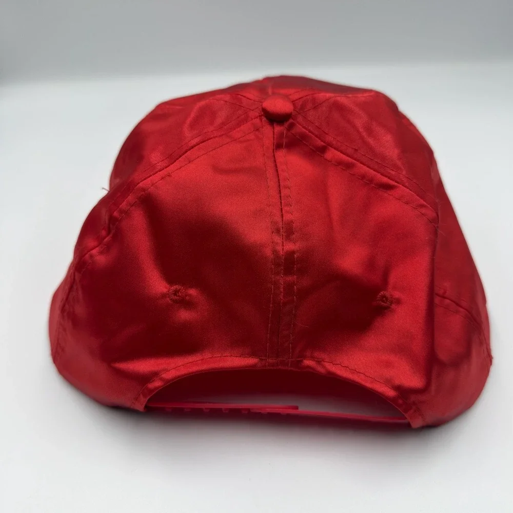 Vintage Chevrolet The Heartbeat of America Red Nylon Snapback Hat Ama Pro Chevy